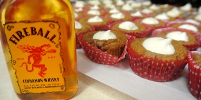 fireball gingerbread cheesecakes