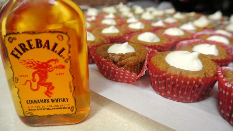 fireball gingerbread cheesecakes